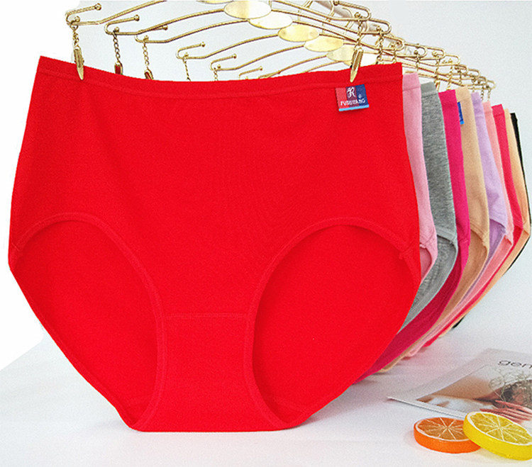 10条装中腰纯棉内裤女士全棉质面料黑色红色无痕三角裤头收腹大码,淘宝优惠券,粉丝福利购,淘宝优惠卷