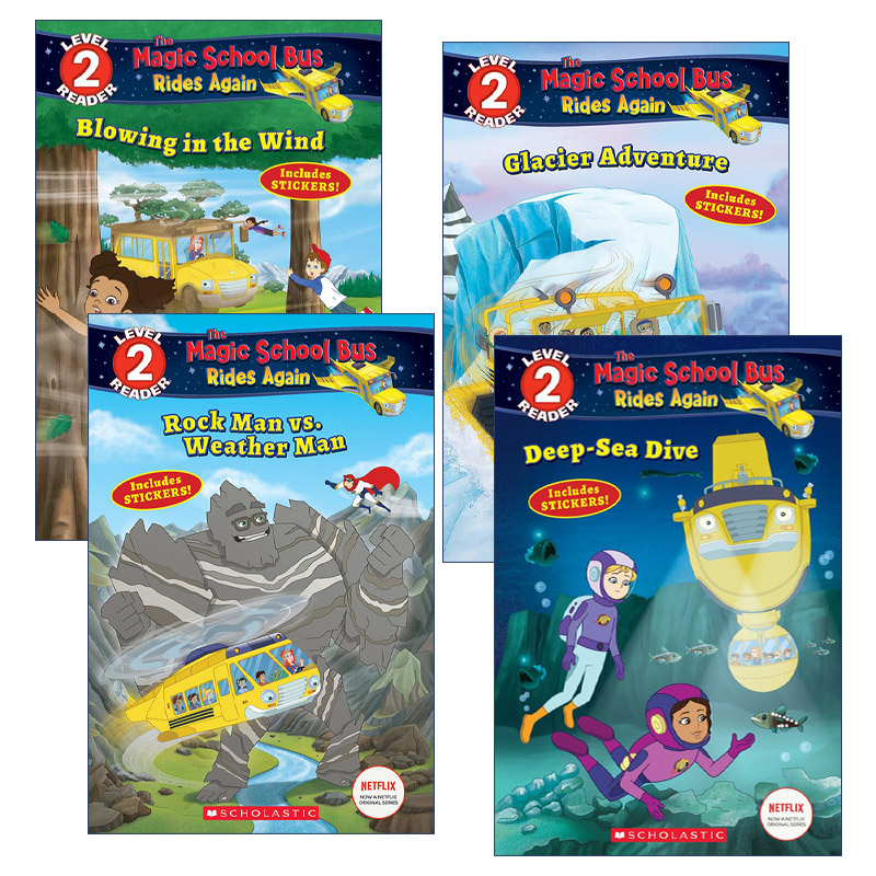 英文原版 Magic School Bus Rides Again Scholastic Reader Level 2神奇校车再出发分级读物2系列4册英文版进口英语原版书籍-图2