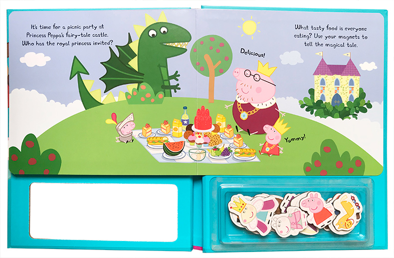 磁铁书 小猪佩奇和她的朋友们 英文原版绘本 Peppa Pig and Friends Magnet Book 粉红猪小妹 幼儿英语启蒙纸板亲子互动游戏书籍 - 图2