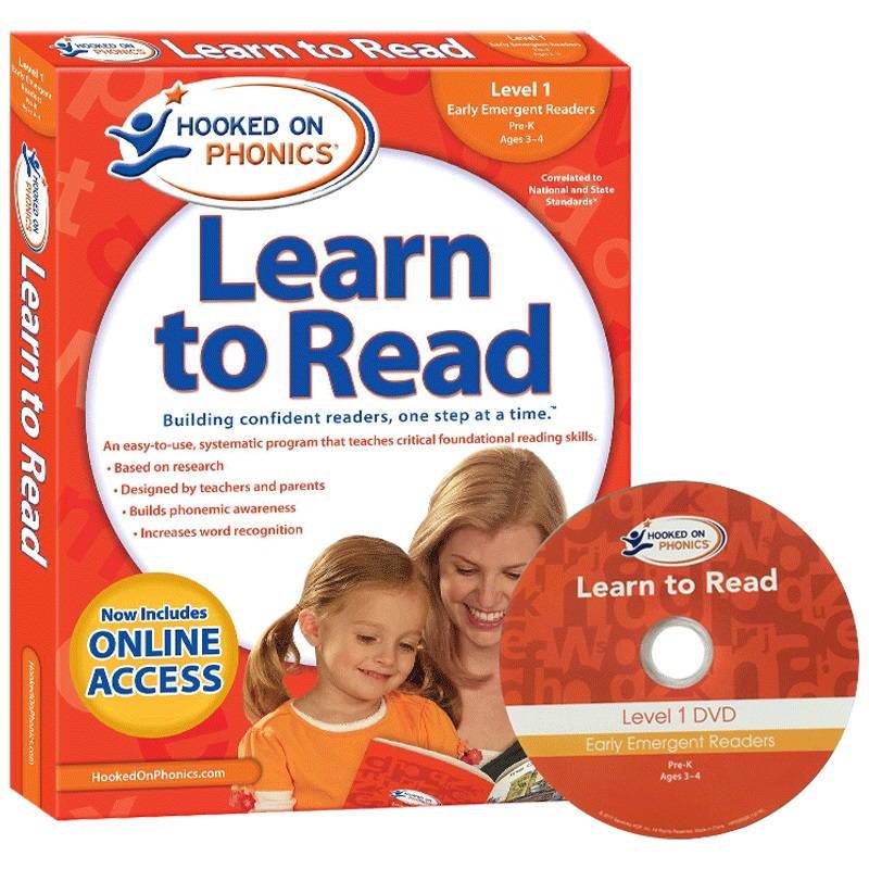 Hooked on Phonics Learn to Read Pre-K Level 1 英文原版 自然拼读 迷上语音系列 第一级附DVD 儿童英语学习分级阅读教材 3-4岁 - 图2