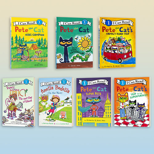 I can read第一阶段Level1级别英文原版Pete the Cat皮特猫 糊涂女佣Fancy Nancy小俏妞南茜icanread分级英语绘本 - 图1