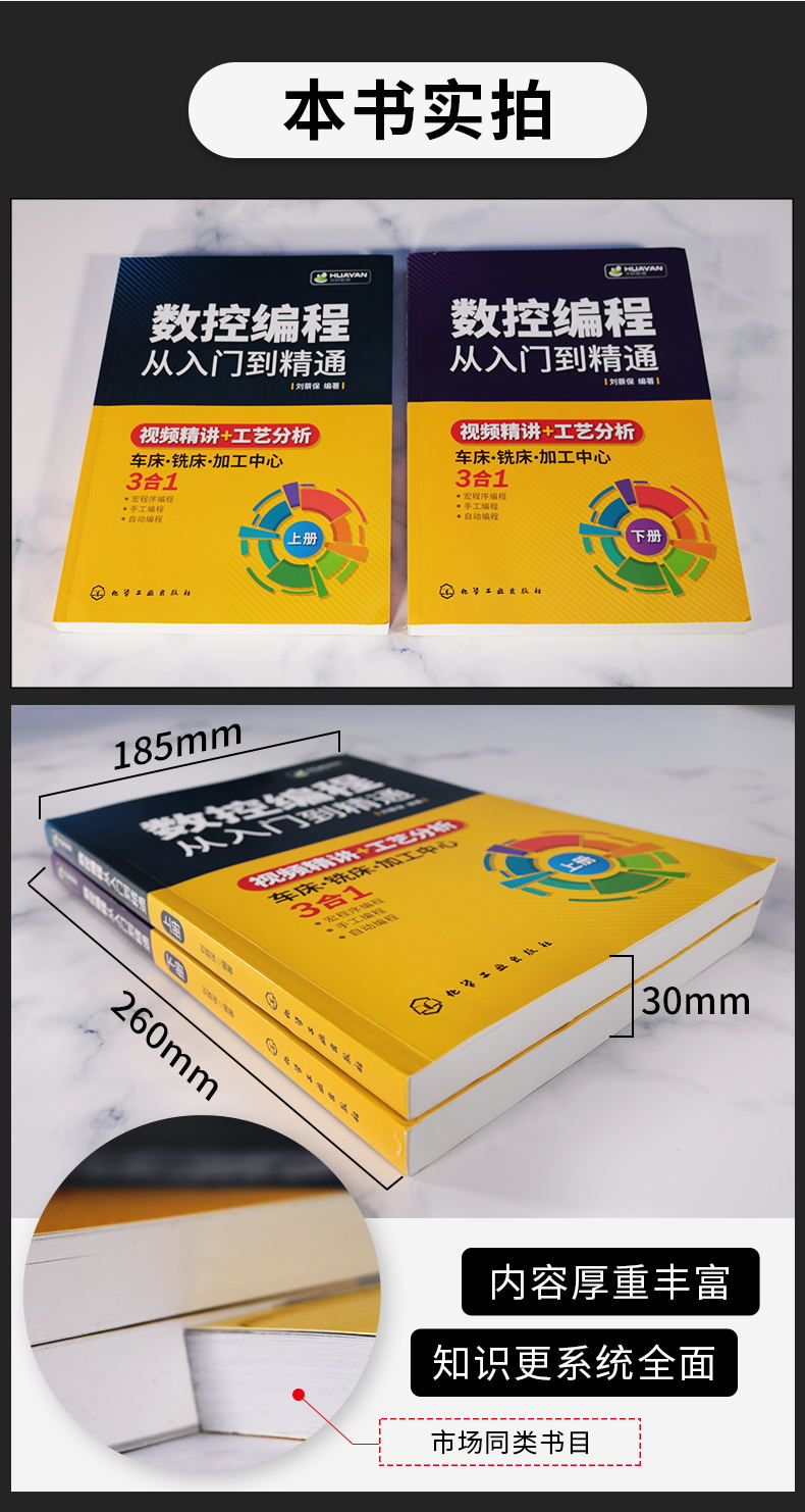 数控编程从入门到精通机床车床与编程教程加工中心工艺与操作技术fanuc数控车系统宏程序铣床零基础自学机械设计原理手册cnc书籍-图2