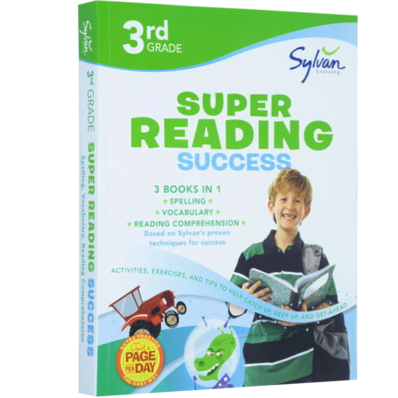 Third Grade Super Reading Success 英文原版美国小学三年级练习册 拼写+词汇+阅读理解 Sylvan Learning 全英文版进口原版英语书