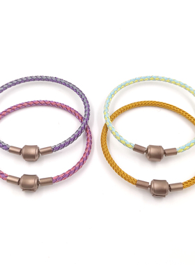 手绳女黄金原创设计串绳转运珠