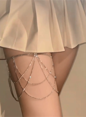 多层流苏链条腿链小众