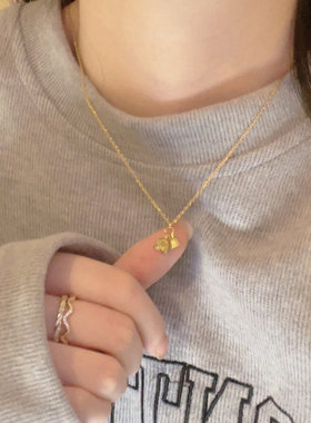 铃兰花项链女纯银吊坠颈链