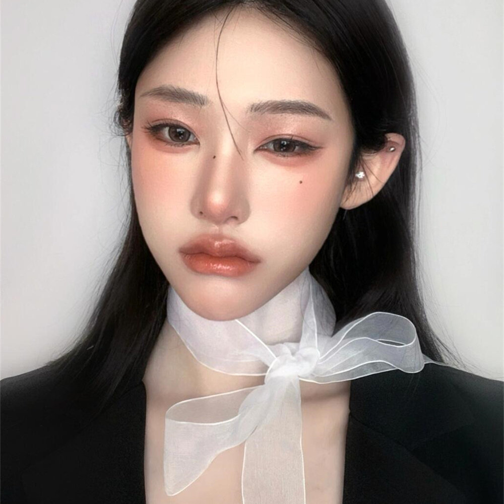 zoozmini韩国春夏珠光细长条款丝巾女欧根纱飘带辣妹装饰窄版围巾,淘宝优惠券,粉丝福利购,淘宝优惠卷