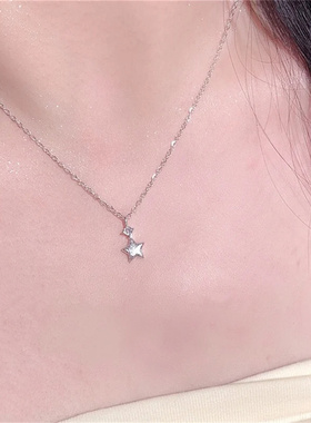 小星星吊坠项链女简约韩系锁骨链