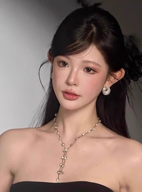 轻奢小众珍珠锁骨链赵露思同款