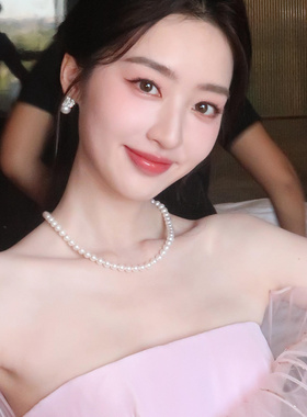 法式复古珍珠项链fever同款颈链