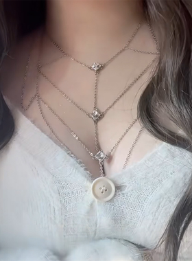 闪锆流苏项链女辣妹身体链胸链