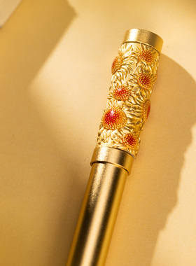 【朱炳仁专场】朱炳仁铜一举夺魁笔黄铜书写签字笔礼物