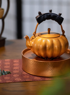 朱炳仁铜手工铜壶单人便携泡茶壶烧水壶功夫茶具太子茶礼套装礼物