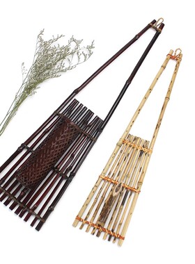 紫竹插花墙壁挂花器复古墙面装饰农家茶室挂件日式插花摆件工艺品