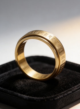 热销不锈钢转动戒指