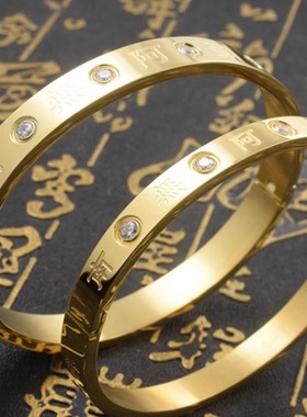 阿弥陀佛手镯水晶情侣时尚