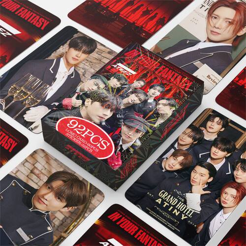 92张ATEEZ小卡片照贴纸世界巡演新专辑写真集金弘中明星同款周边 - 图0