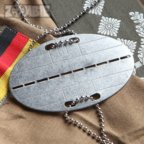 German import German original products Outdoor Stainless Steel Metal Identity Custom Name Nameplate Necklace Pendant Dog Tag Accessories