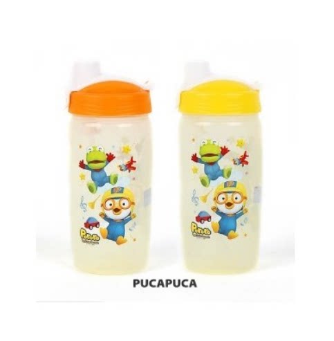 Korean little penguin PORORO children's stainless steel water cup with lid straw cup kettle special price