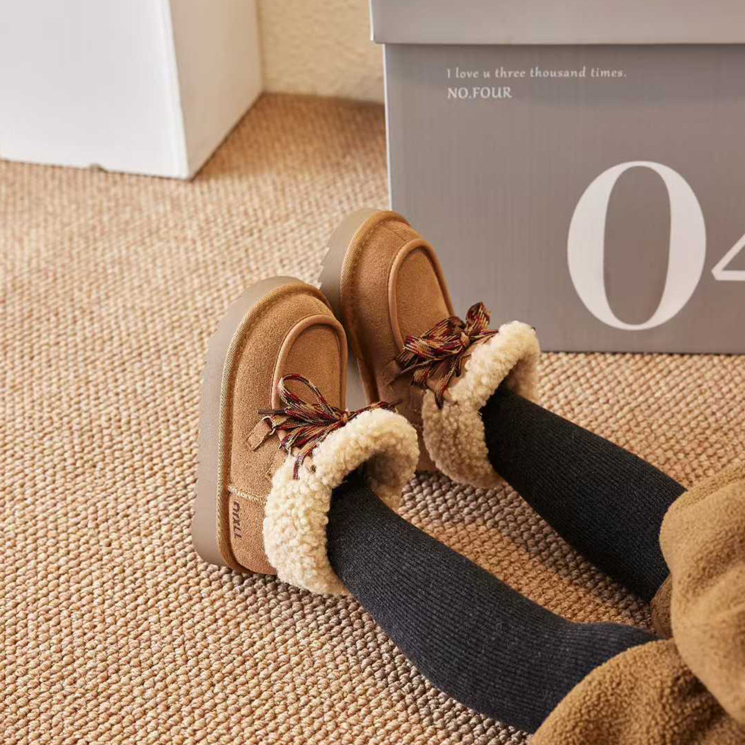 儿童大棉靴子2025冬季新款加厚绒羊羔毛女童短靴真皮保暖男童棉鞋,淘宝优惠券,粉丝福利购,淘宝优惠卷