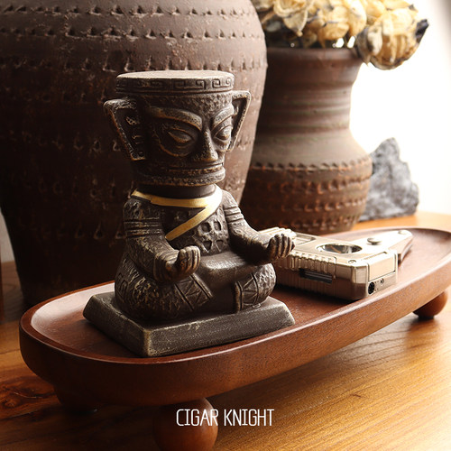 Cigarknight雪茄托三星堆创意雪茄专用托架高级感陶瓷持灰醒茄托 - 图0