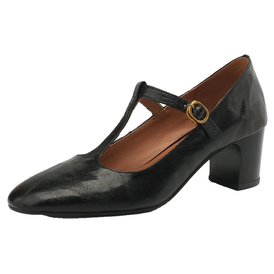 French vintage T-buckle Mary Jane shoes