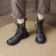 Thick-soled, thick-heeled Martin boots, retro, round toe, British style