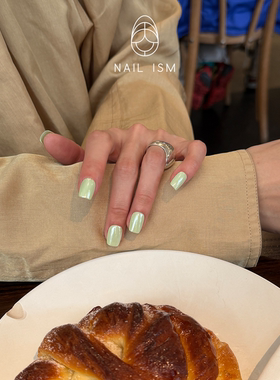 【NAILISM 海莉美甲】密瓜奶绿海莉甲简约高级春天显白美甲
