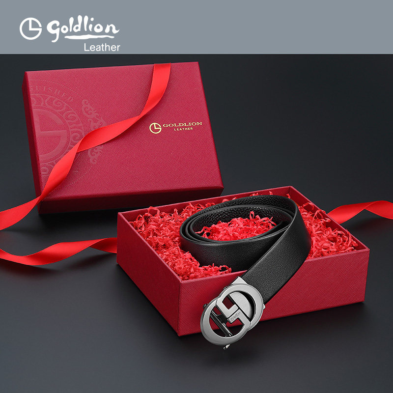 【不锈钢】金利来皮带男真皮时尚自动扣裤带简约轻奢头层牛皮腰带,淘宝优惠券,粉丝福利购,淘宝优惠卷