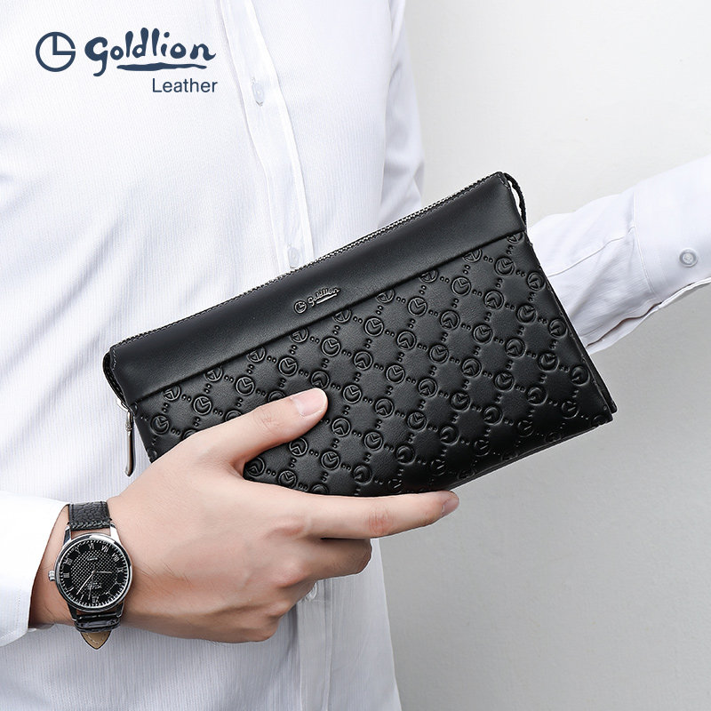 金利来新款商务真皮大容量潮手拿包 金利来箱包男士包袋