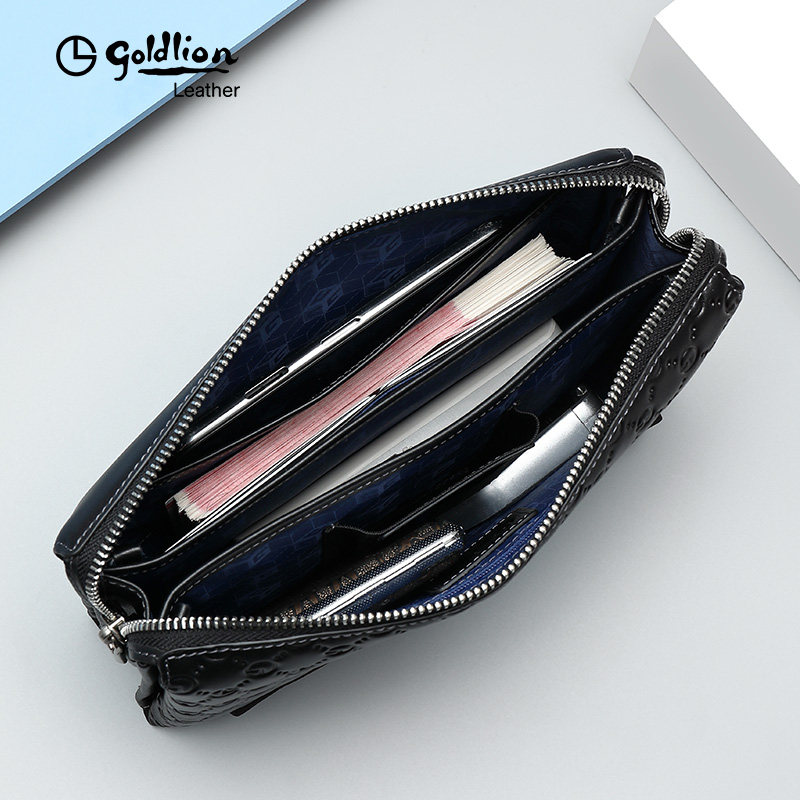 金利来新款商务真皮大容量潮手拿包 金利来箱包男士包袋