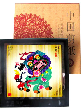 丽豪蔚县手工吉祥剪纸镜框摆件