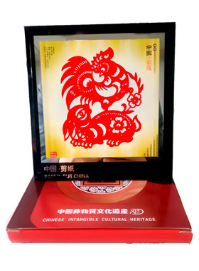 丽豪手工红色成品剪纸生肖配对