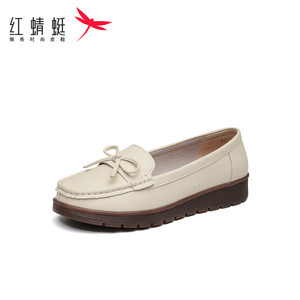 红蜻蜓妈妈鞋中老年鞋子舒适不累脚秋季女鞋休闲皮鞋软底鞋单鞋女