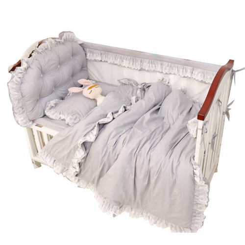 艾米米定制纯棉婴儿床围床品3D透气夏季宝宝蚊帐婴童床上用品套件-图3