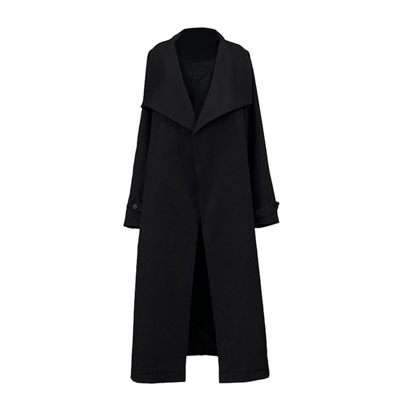 宛宛大码胖mm高级感黑色风衣外套女秋冬季休闲过膝中长款西装大衣,淘宝优惠券,粉丝福利购,淘宝优惠卷