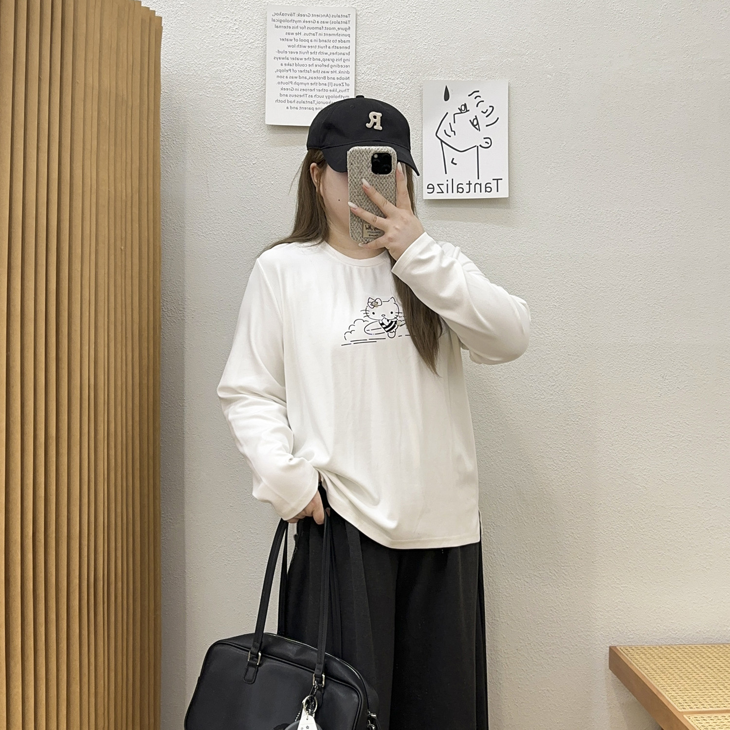 宛宛大码女装正肩t恤春秋胖mm显瘦松弛感字母印花简约遮肚子上衣,淘宝优惠券,粉丝福利购,淘宝优惠卷