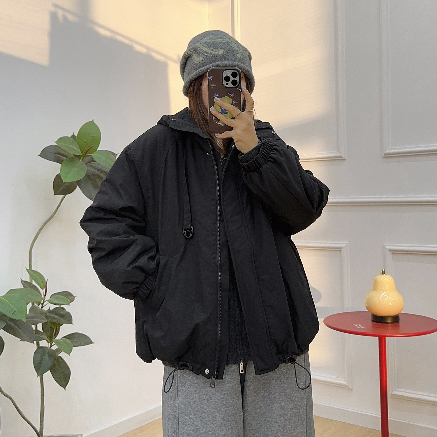 宛宛大码连帽工装外套短款棉服女胖MM冬季新款韩系休闲宽松派克服,淘宝优惠券,粉丝福利购,淘宝优惠卷