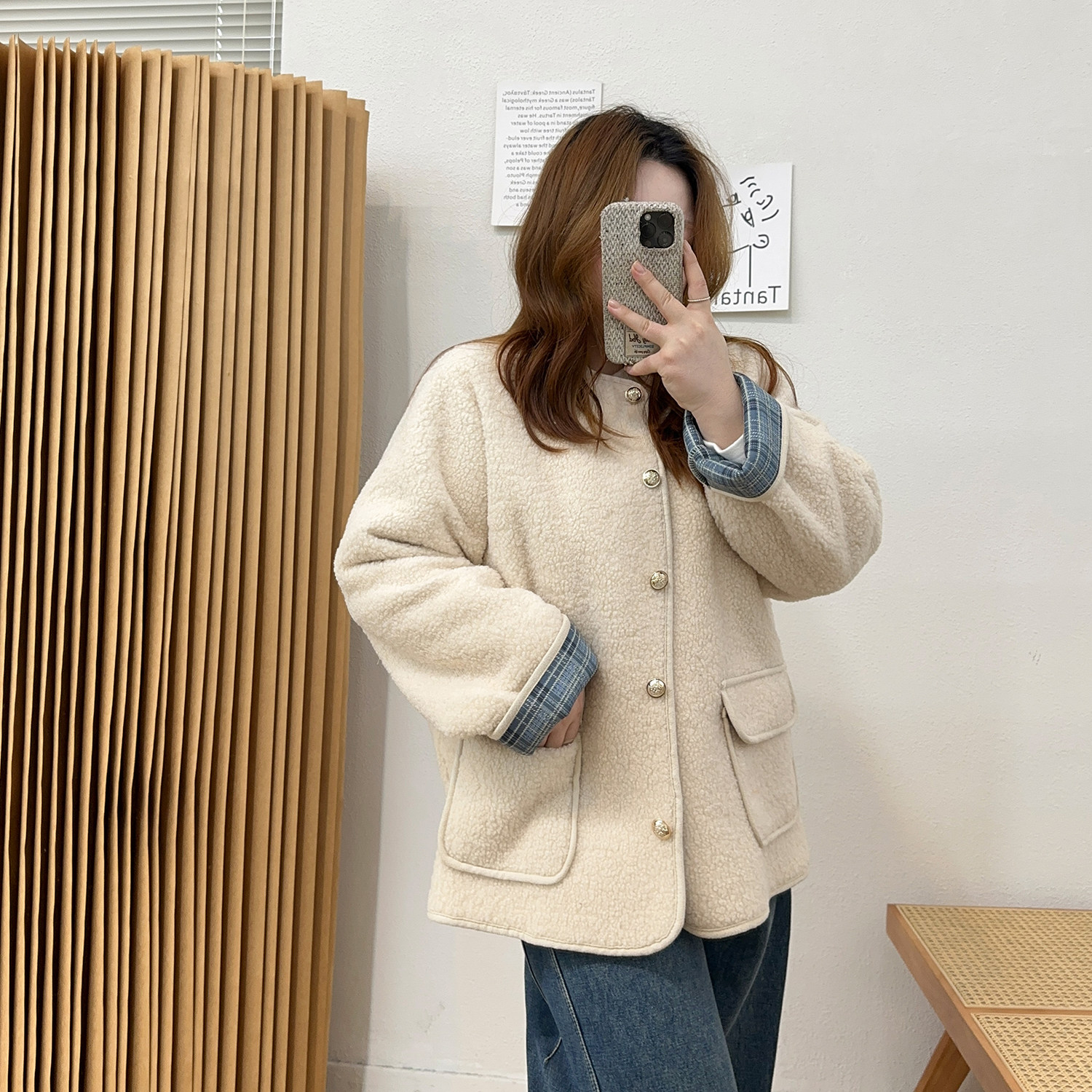 宛宛大码女装胖mm休闲风仿羊羔毛短外套女冬季保暖加厚毛毛绒外套,淘宝优惠券,粉丝福利购,淘宝优惠卷