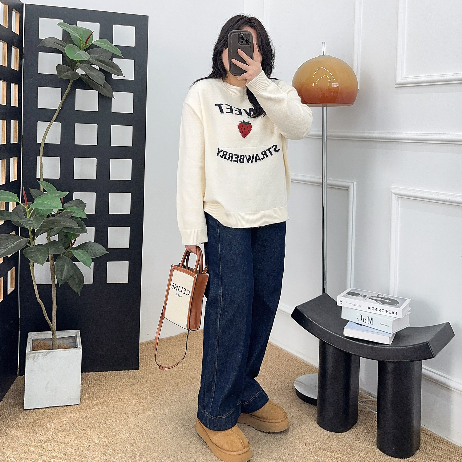 大码复古阔腿牛仔裤女秋冬加绒胖mm宽松显瘦梨形身材窄版直筒裤子,淘宝优惠券,粉丝福利购,淘宝优惠卷