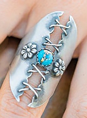 华杰   跨境爆款饰品925银镶蓝色锆石女式创意戒指 厂家直销