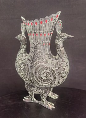 双凤尊青铜仿古摆件开业送礼