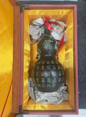 中式仿古青铜福寿葫芦桌面摆件