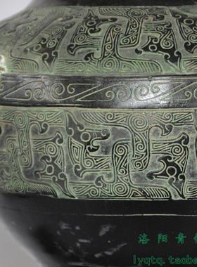 仿古青铜器双龙瓶摆件