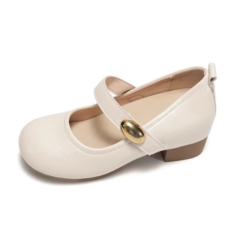 日本GP复古白色法式粗跟浅口单鞋女2026新款内增高配裙子玛丽珍鞋,淘宝优惠券,粉丝福利购,淘宝优惠卷