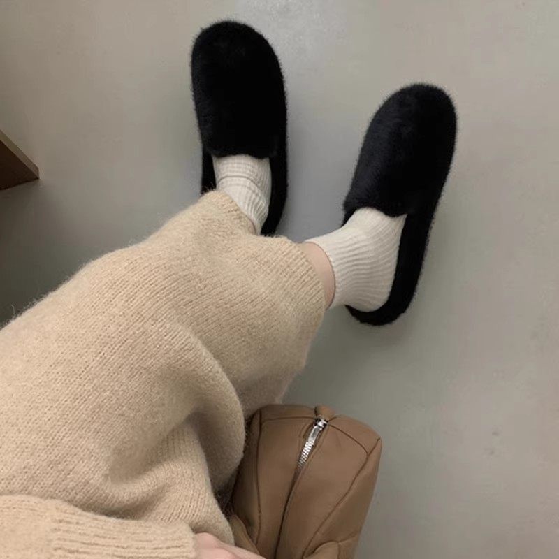 日本GP豹纹包头毛毛拖鞋女外穿秋冬新款水貂毛保暖加绒软底棉拖鞋,淘宝优惠券,粉丝福利购,淘宝优惠卷