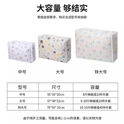 被子收纳袋衣服整理袋装衣物棉被被套防水防潮专用大容量家用袋子 - 图2