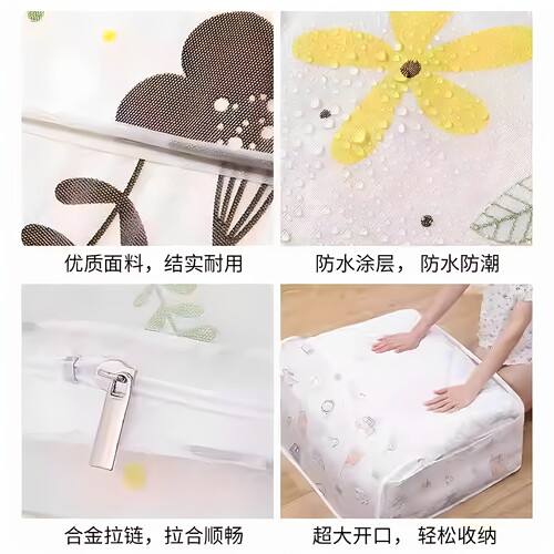 被子收纳袋衣服整理袋装衣物棉被被套防水防潮专用大容量家用袋子 - 图3