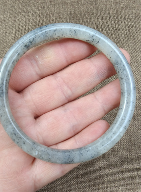 包邮新疆和田玉点墨青花籽料手镯