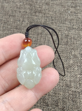 包邮新疆和田玉青海料山料青白玉吊坠挂件钥匙扣保真支持全国复验